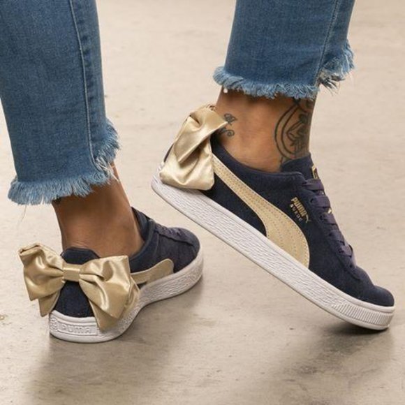puma suede bow varsity